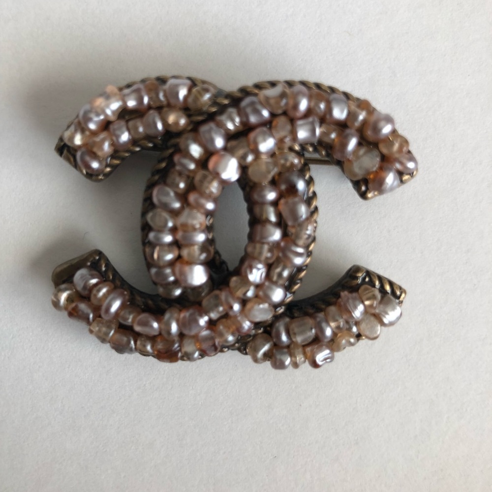Chanel vintage mother of pearl brooch